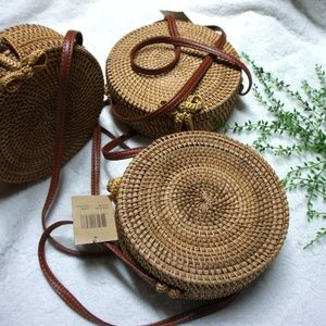 COPY - 2units Handwoven Round Rattan Bag Shoulder…